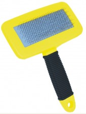 Medium Slicker Brush with Rubber Handle