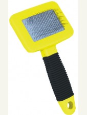 Small Slicker Brush with Rubber Handle